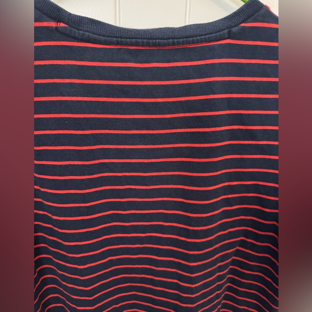 Levi's Navy and Red Striped T-Shirt Dress women’s medium #72 - Picture 5 of 5